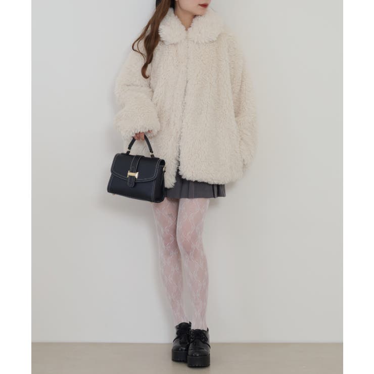 シープファーステンカラーミドル丈コート | atONE | 詳細画像12 