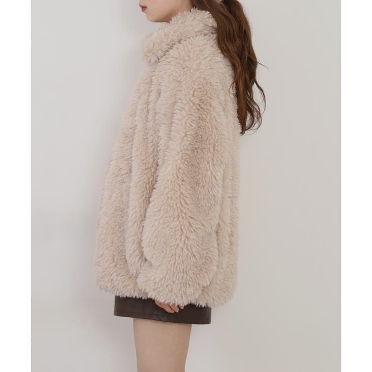 シープファーステンカラーミドル丈コート | atONE | 詳細画像30 