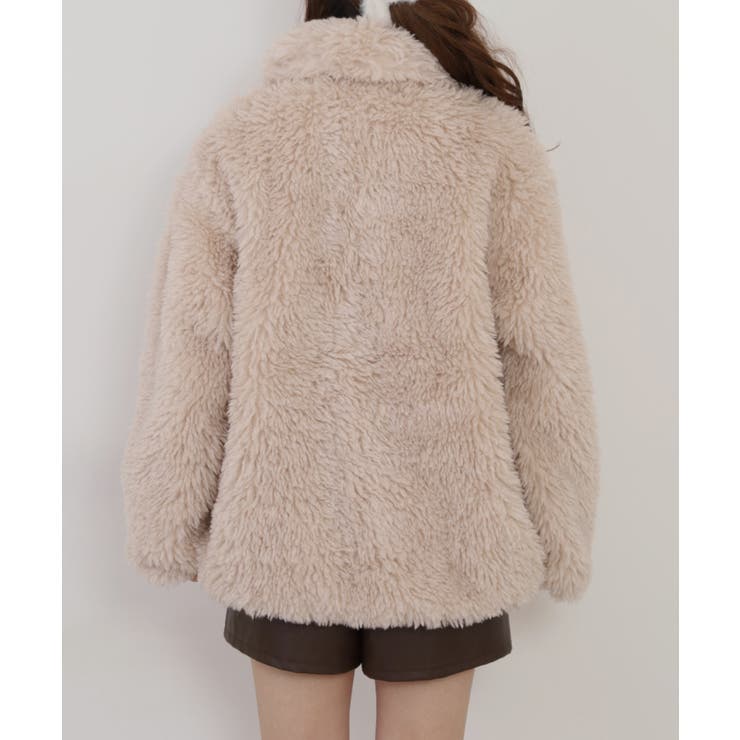 シープファーステンカラーミドル丈コート | atONE | 詳細画像31 