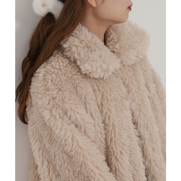 シープファーステンカラーミドル丈コート | atONE | 詳細画像33 