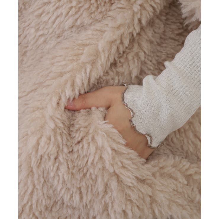 シープファーステンカラーミドル丈コート | atONE | 詳細画像34 