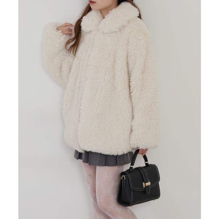 シープファーステンカラーミドル丈コート | atONE | 詳細画像5 