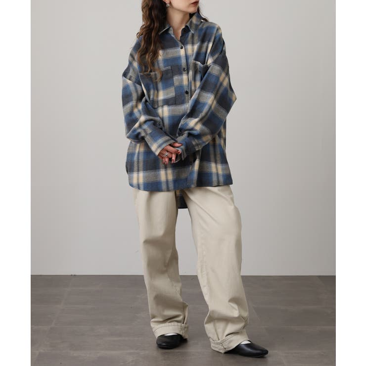 ビエラチェックロングシャツ | atONE | 詳細画像4 