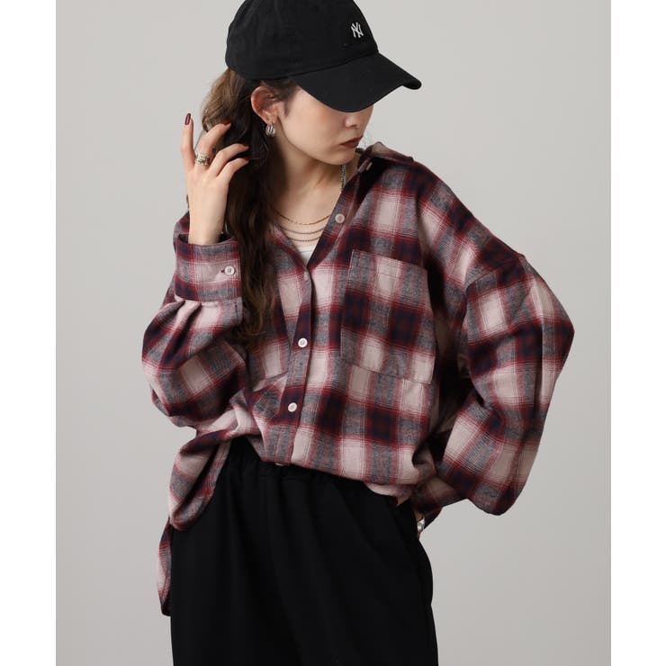 ビエラチェックロングシャツ | atONE | 詳細画像9 