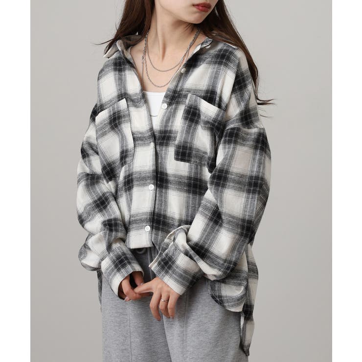 ビエラチェックロングシャツ | atONE | 詳細画像24 