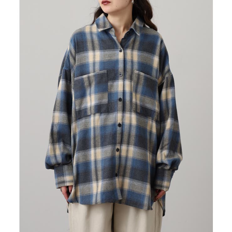 ビエラチェックロングシャツ | atONE | 詳細画像26 