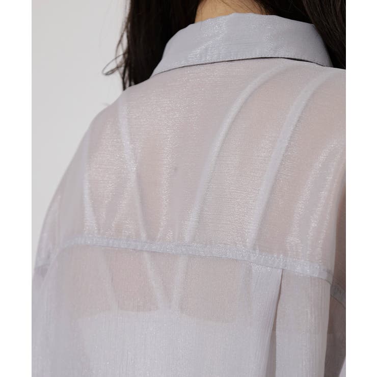 ラメ楊柳シアービスチェセットブラウス | atONE | 詳細画像21 