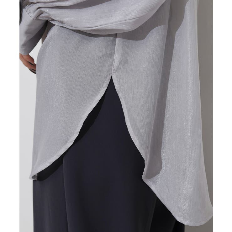 ラメ楊柳シアービスチェセットブラウス | atONE | 詳細画像22 