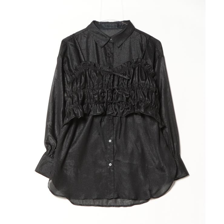 ラメ楊柳シアービスチェセットブラウス | atONE | 詳細画像28 