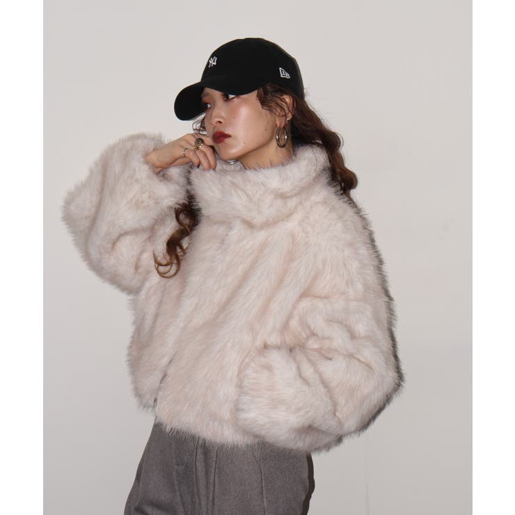 ミックスファーWジップショート丈ブルゾン | atONE | 詳細画像9 