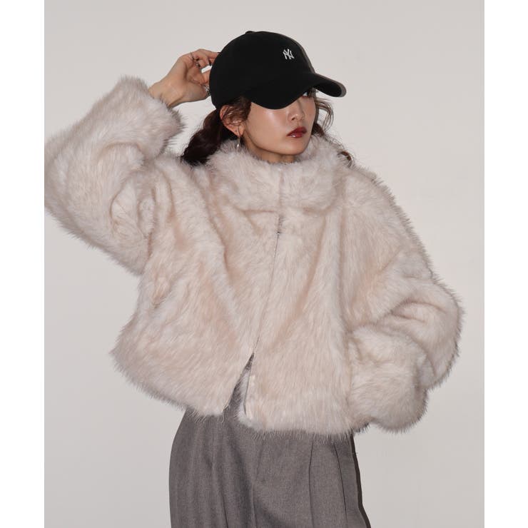 ミックスファーWジップショート丈ブルゾン | atONE | 詳細画像11 