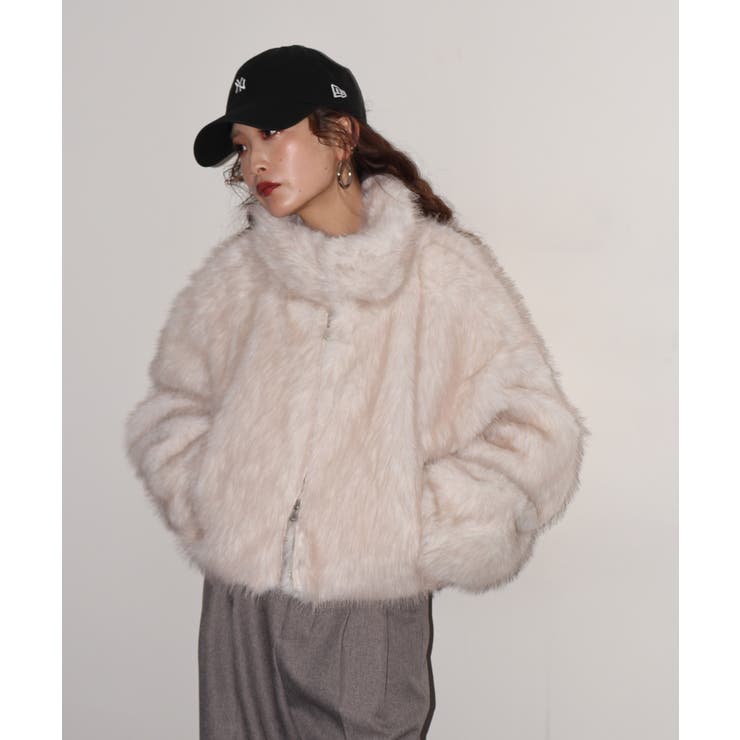 ミックスファーWジップショート丈ブルゾン | atONE | 詳細画像13 