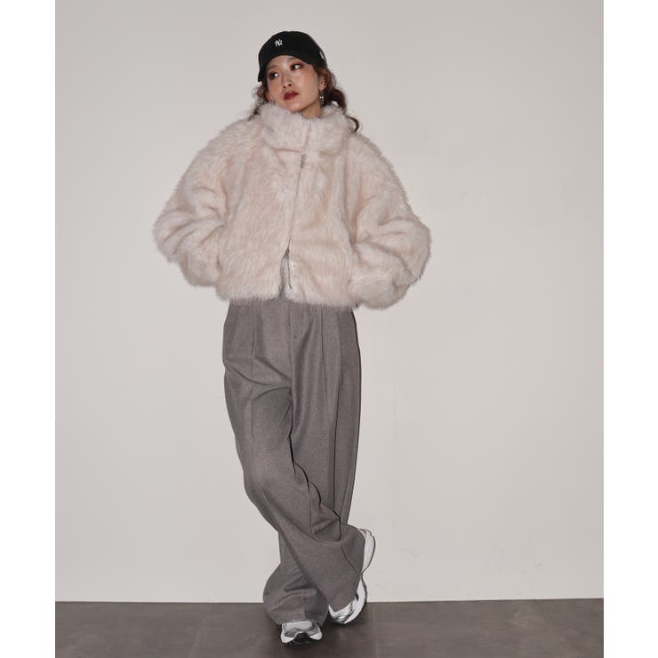 ミックスファーWジップショート丈ブルゾン | atONE | 詳細画像16 