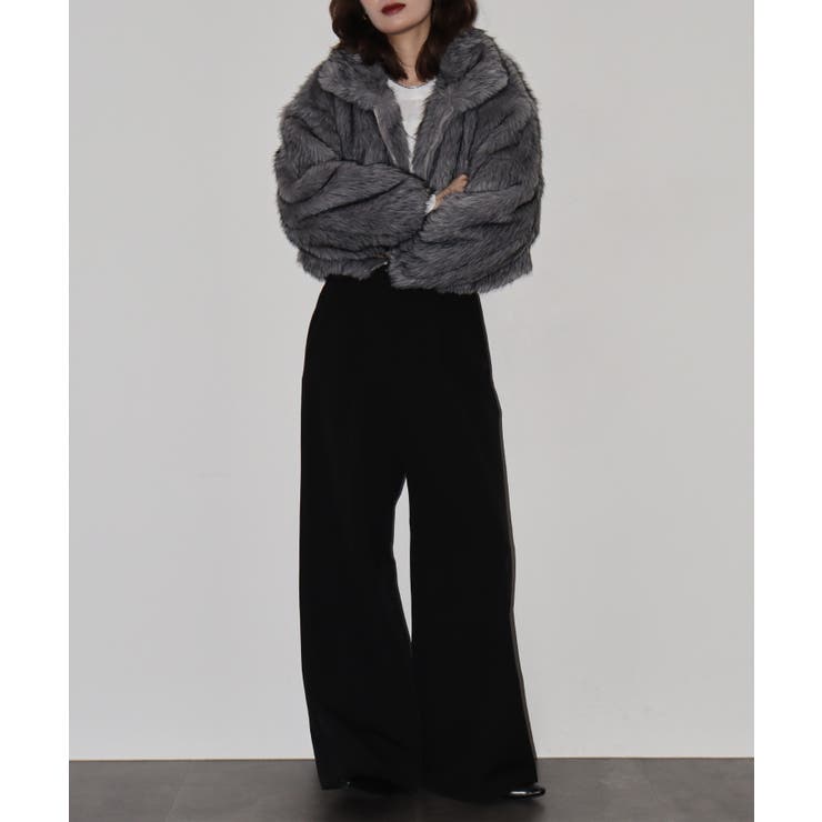 ミックスファーWジップショート丈ブルゾン | atONE | 詳細画像23 