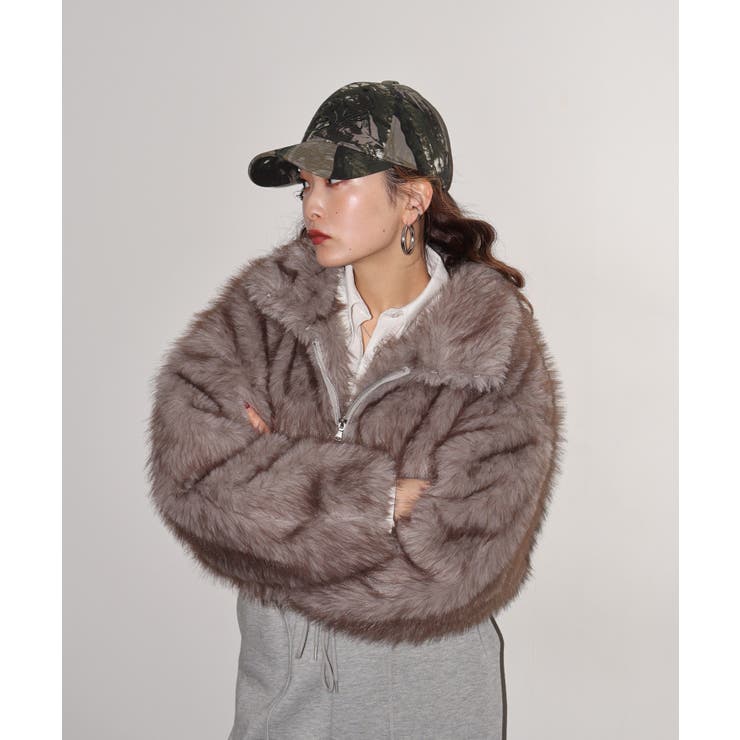 ミックスファーWジップショート丈ブルゾン | atONE | 詳細画像28 