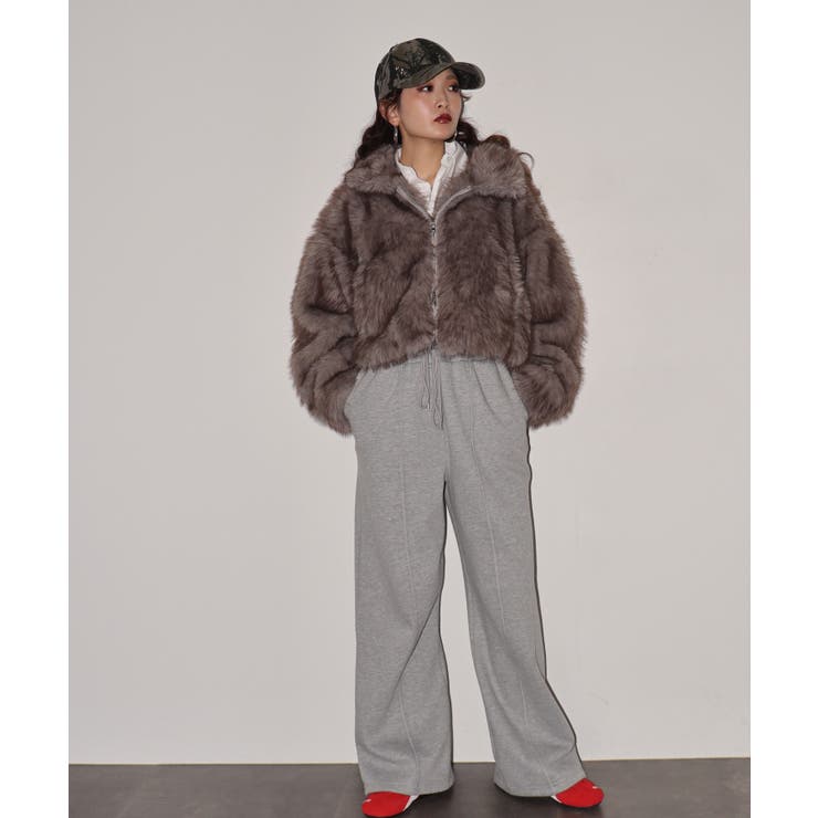 ミックスファーWジップショート丈ブルゾン | atONE | 詳細画像30 