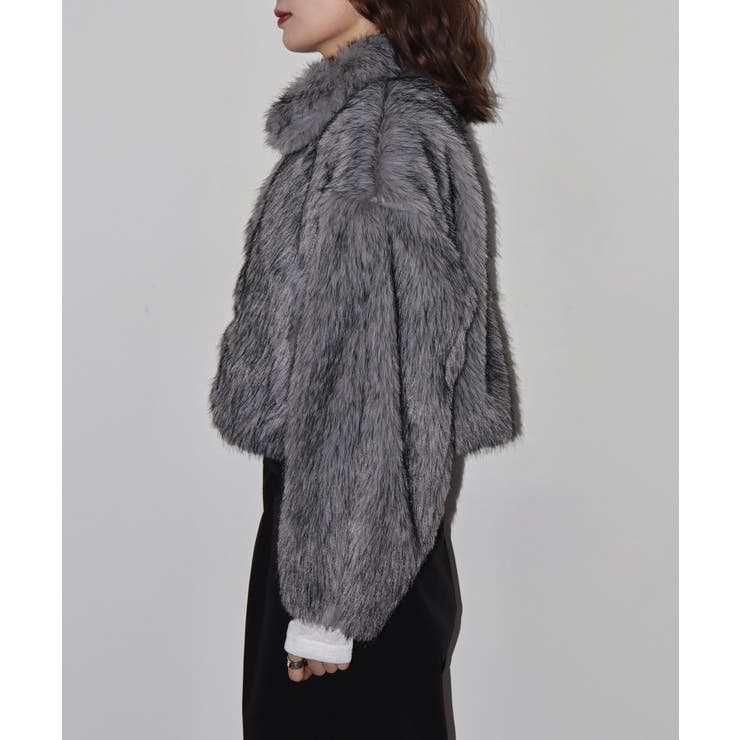 ミックスファーWジップショート丈ブルゾン | atONE | 詳細画像33 