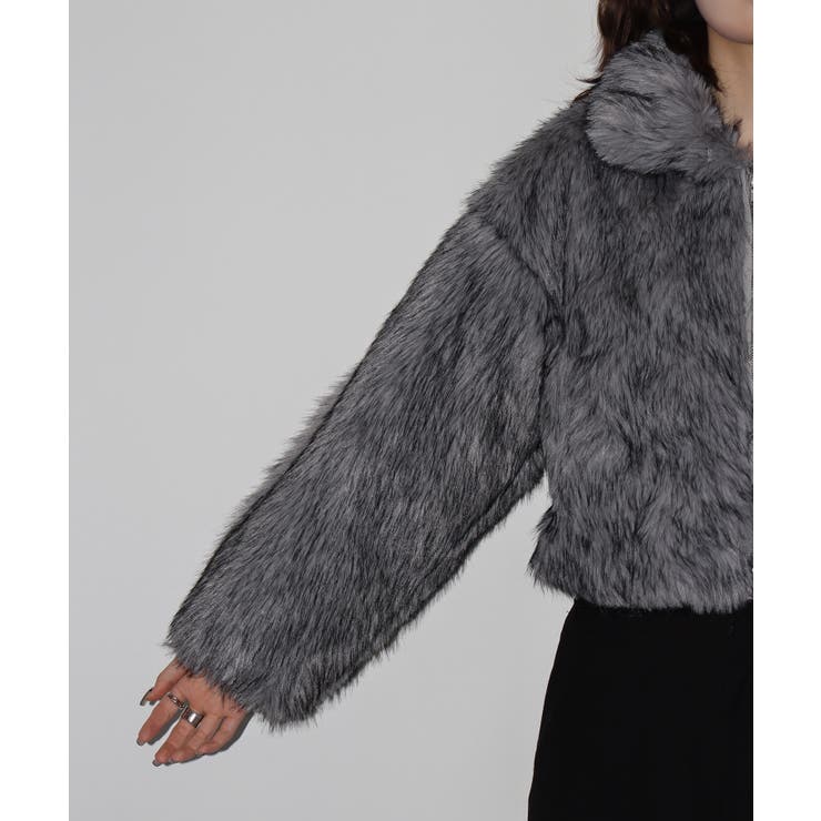 ミックスファーWジップショート丈ブルゾン | atONE | 詳細画像35 