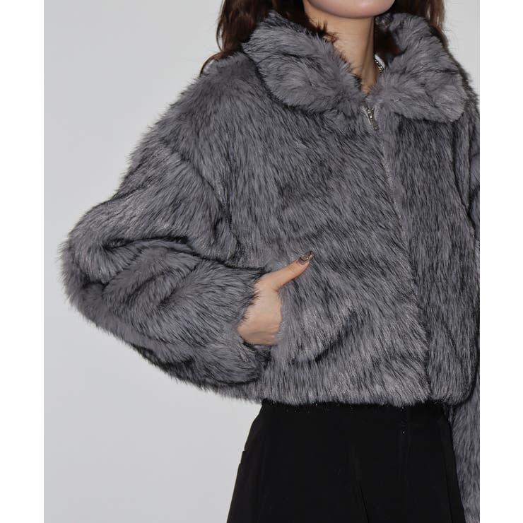 ミックスファーWジップショート丈ブルゾン | atONE | 詳細画像36 