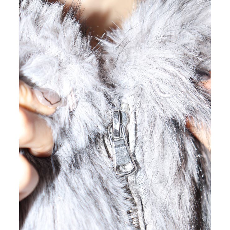 ミックスファーWジップショート丈ブルゾン | atONE | 詳細画像37 