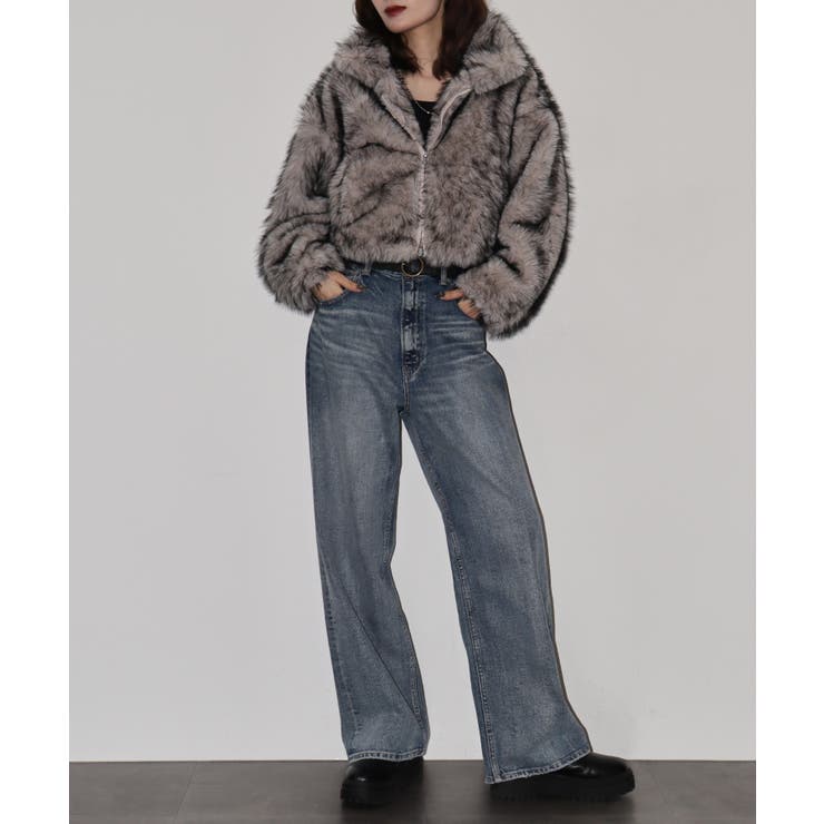 ミックスファーWジップショート丈ブルゾン | atONE | 詳細画像6 