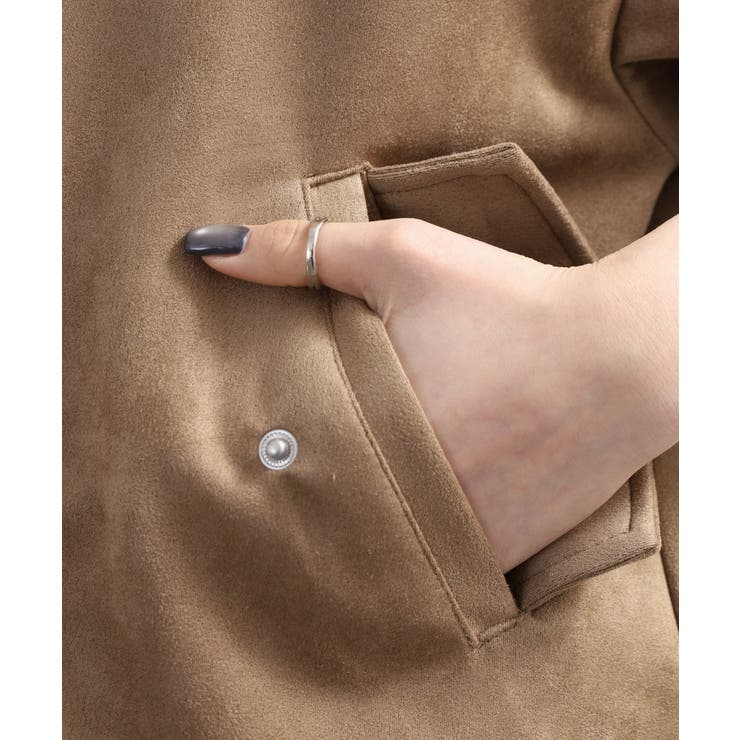 スエードポンチ裾バルーンリブブルゾン | atONE | 詳細画像6 