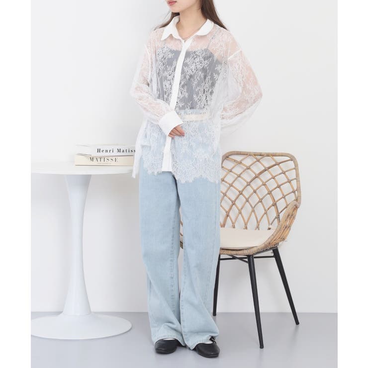 ひげレースボリュームスリーブシャツ | atONE | 詳細画像8 