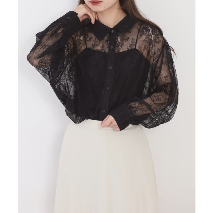 ひげレースボリュームスリーブシャツ | atONE | 詳細画像11 