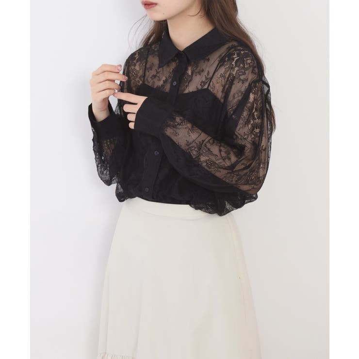 ひげレースボリュームスリーブシャツ | atONE | 詳細画像12 