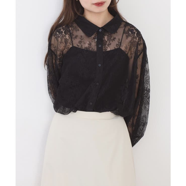 ひげレースボリュームスリーブシャツ | atONE | 詳細画像14 