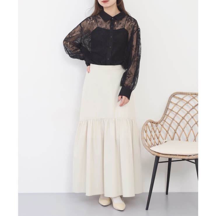 ひげレースボリュームスリーブシャツ | atONE | 詳細画像15 