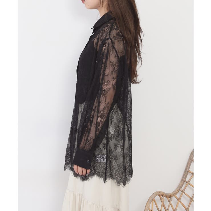 ひげレースボリュームスリーブシャツ | atONE | 詳細画像18 