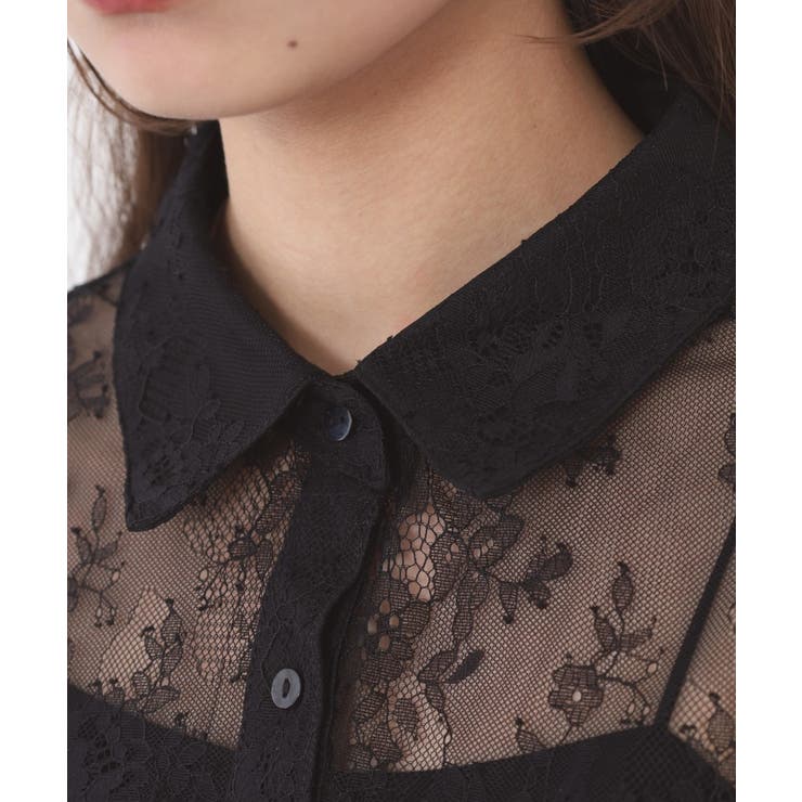 ひげレースボリュームスリーブシャツ | atONE | 詳細画像20 