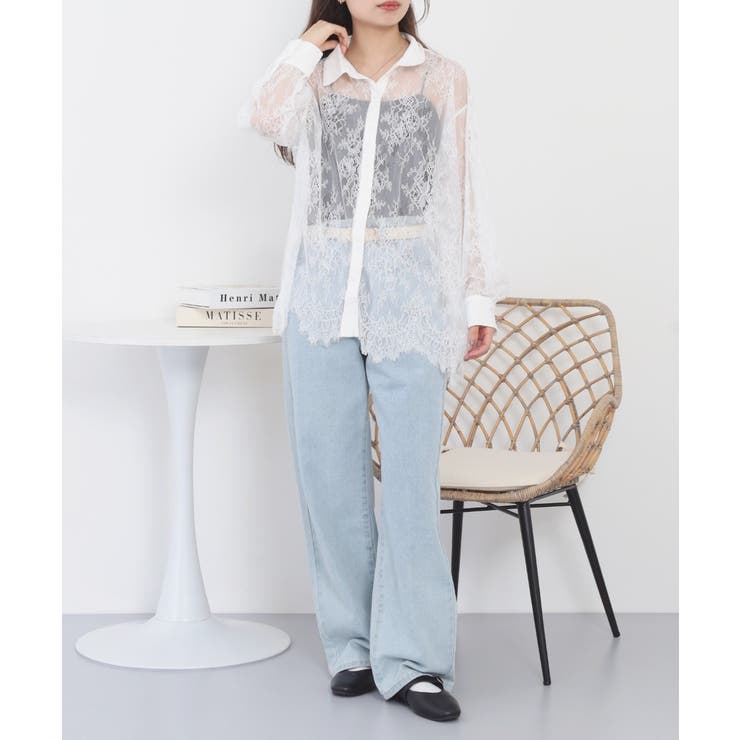 ひげレースボリュームスリーブシャツ | atONE | 詳細画像7 