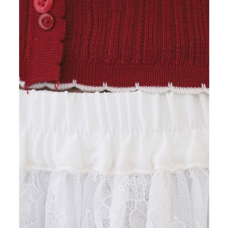 ひげレース切替ロング丈スカート | atONE | 詳細画像20 