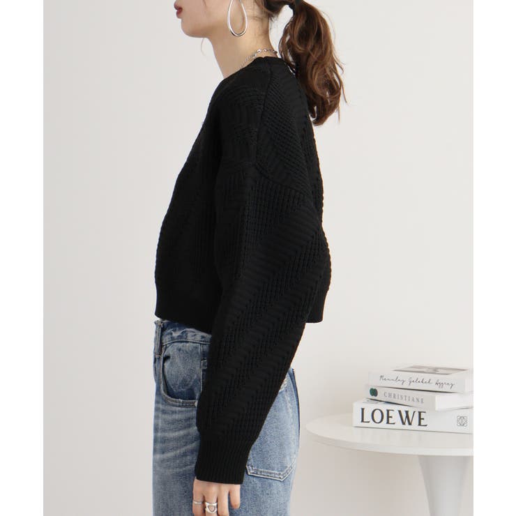 無地ニットプルオーバー | atONE | 詳細画像12 