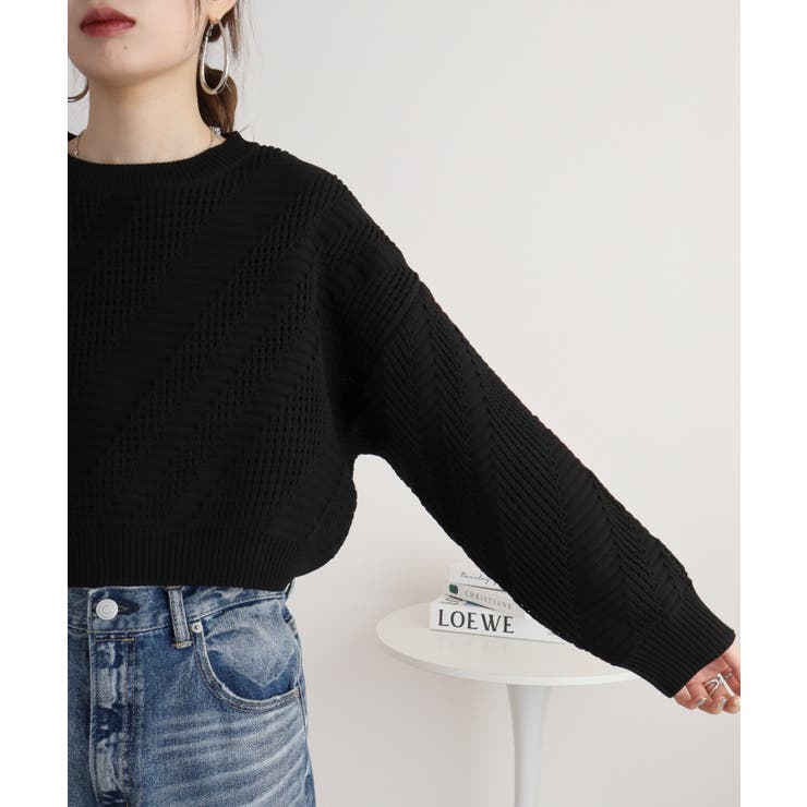 無地ニットプルオーバー | atONE | 詳細画像16 