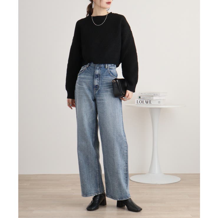 無地ニットプルオーバー | atONE | 詳細画像5 