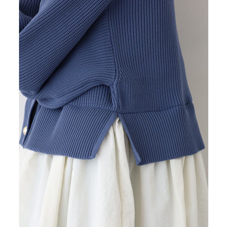 片畦 スポンディッシュ ドッキング ニット カーディガン | atONE | 詳細画像23 