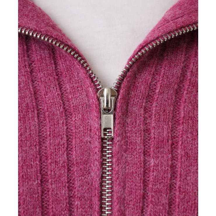 ビッグカラー風 ハーフZIP プルオーバーもっちり ニット トップス | atONE | 詳細画像22 