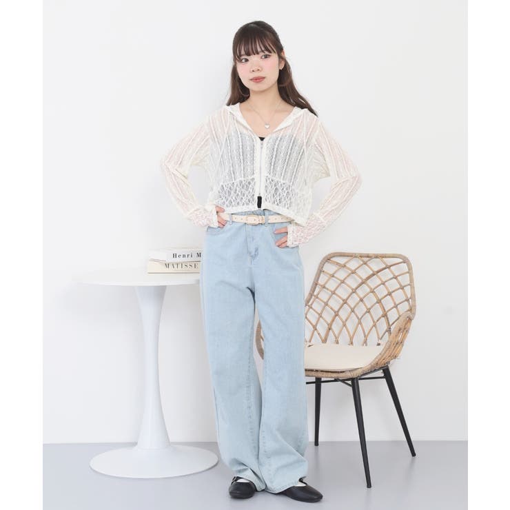 レース切替フードシャツブルゾン | atONE | 詳細画像8 