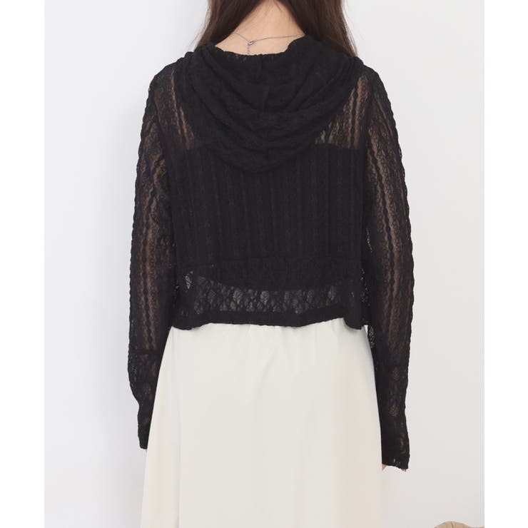 レース切替フードシャツブルゾン | atONE | 詳細画像19 