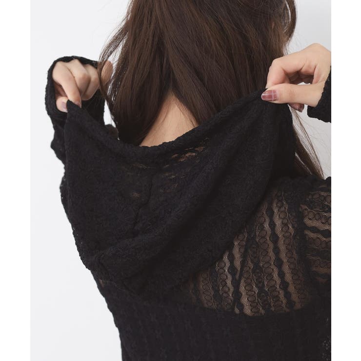 レース切替フードシャツブルゾン | atONE | 詳細画像20 