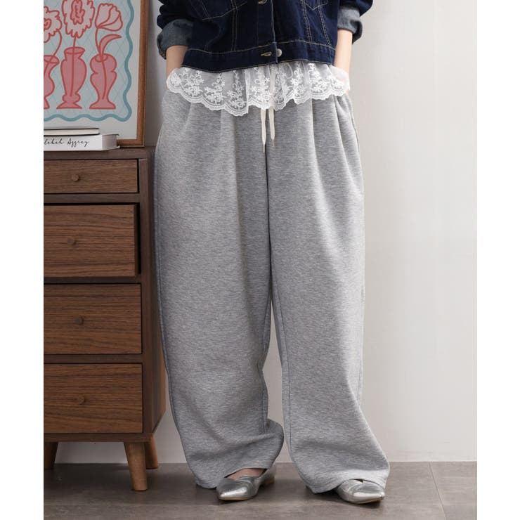 杢グレー | スエットコクーンイージーパンツ セットアップ対応 | atONE