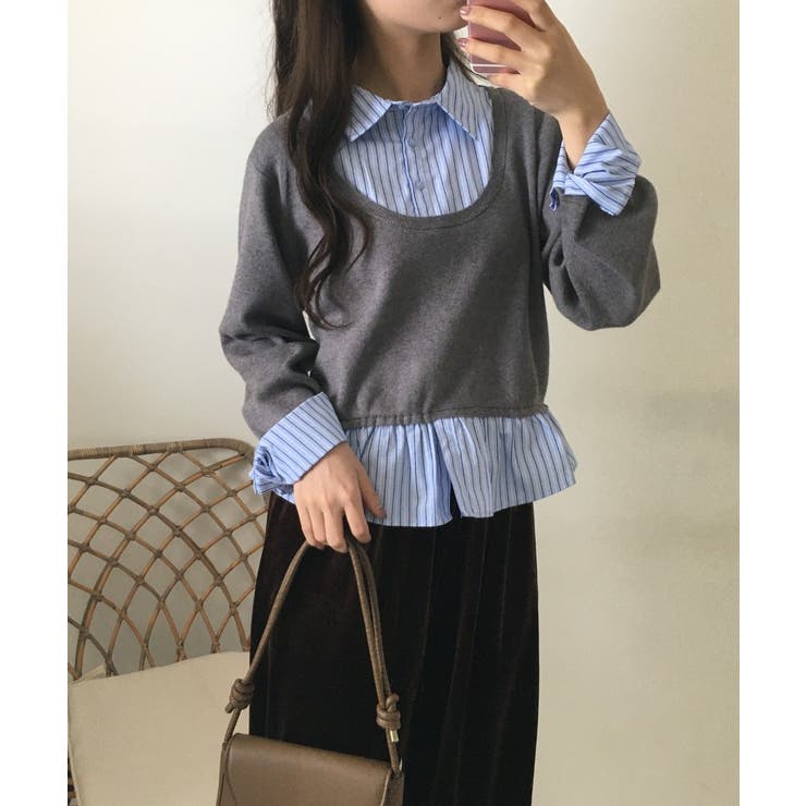 レイヤード風プルオーバートップス | atONE | 詳細画像1 