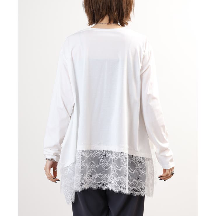裾レースイレヘムTシャツ | atONE | 詳細画像17 