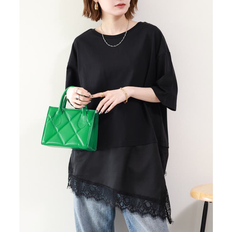 レースドッキングTシャツ | atONE | 詳細画像8 