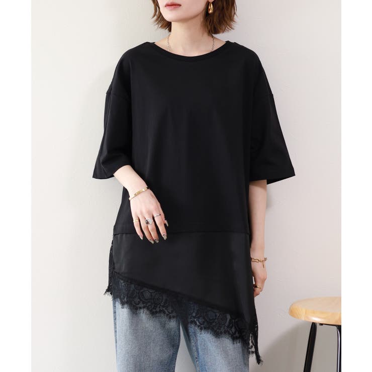 レースドッキングTシャツ | atONE | 詳細画像15 