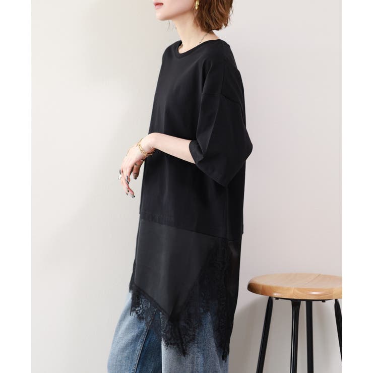 レースドッキングTシャツ | atONE | 詳細画像16 