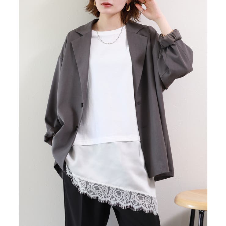レースドッキングTシャツ | atONE | 詳細画像3 